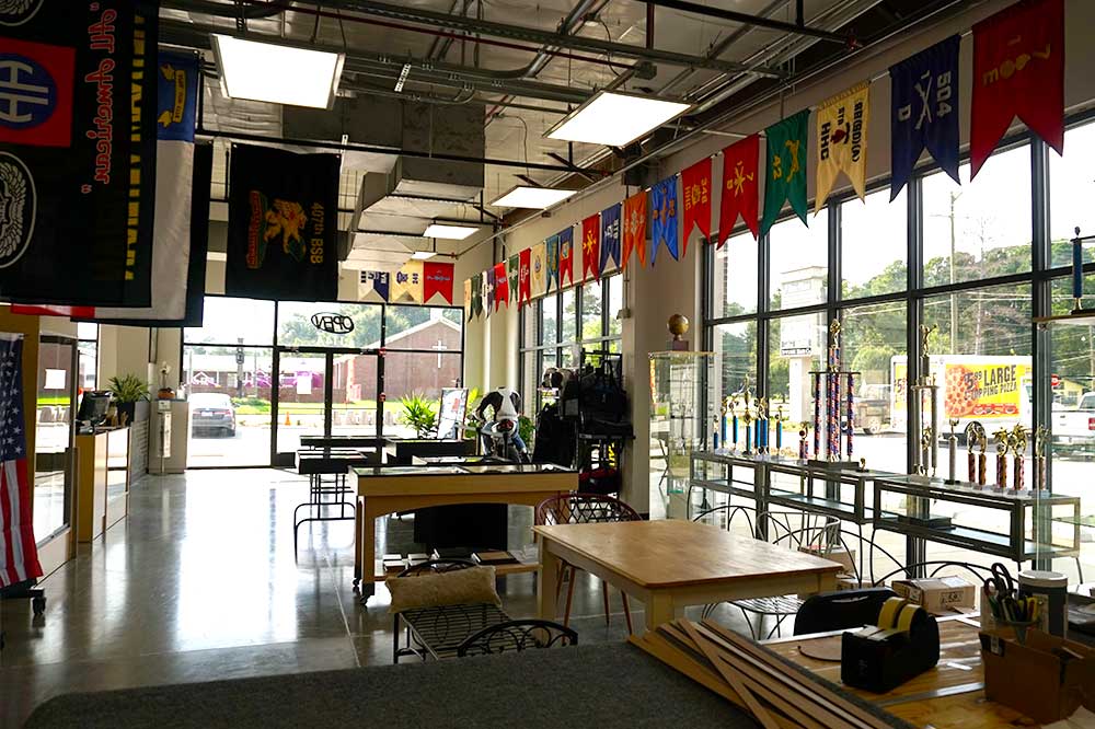 Hanging Guidons and Colors